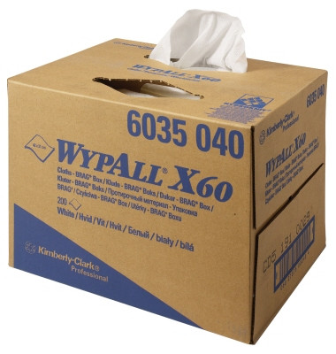 Wischtuch X60 31,7 x 42,6 cm (B x L) 1-lagig Hydroknit weiß