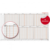 Urlaubsplaner Nr. 1240 12Monate/1Seite für 30 Mitarbeiter 98,5x60cm 2024