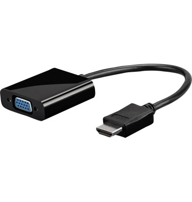 Adapter Notebooks, Monitore HDMI-Buchse/VGA-Stecker schwarz Adapter Notebooks, Monitore HDMI-Buchse/VGA-Stecker schwarz