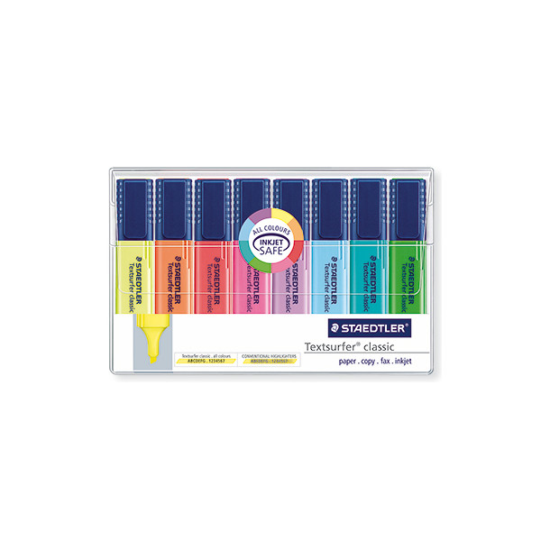 4007817315057 - STAEDTLER Textmarker Textsurfer classic 8er Etui Strichstärke 10 - 50 mm Keilspitze lichtbeständig (364 WP8)