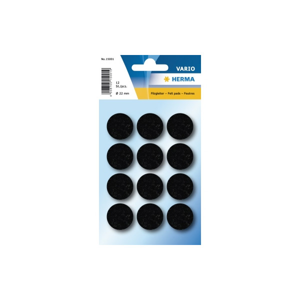 4008705150019 - 15001 Filzgleiter D22mm schwarz 4008705150019 15001 12 Stück