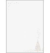 Weihnachtsbriefpapier Weihnachtsbaum Golden Tree DP084, A4, 90g