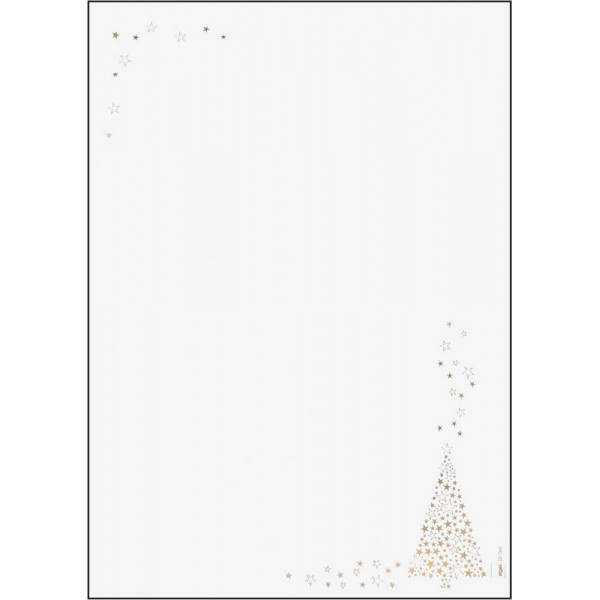 4004360835537 - Motiv-Weihnachtsbriefpapier Golden Tree DP084 A4 90g  4004360835537 100 Stück