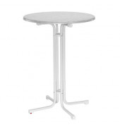 Stehtisch 01603317KH 110cm (H), Ø 80cm (BxT), rund, marmor / weiß