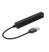 USB 2.0 Hub SNAPPY SLIM SL-140000-BK