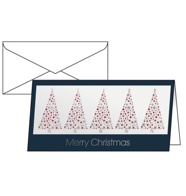Weihnachtskarten Business Greetings Din Lang 10 Stück inkl. weißen Umschlägen DS032