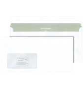 Briefumschläge Envirelope 30044418 Din Lang mit Fenster haftklebend 80g recycling-weiß 