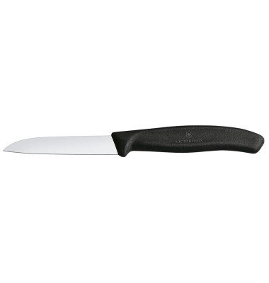 Küchenmesser 18cm glatt silber/schwarz  Stahl/Kunststoff