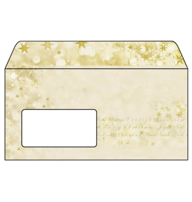 Weihnachtsumschl&auml;ge Christmas Glow Christmas Glow DU245, Din Lang, 90g