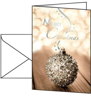 Weihnachtskarten Serenity A6 inkl. weißen Umschlägen DS051