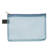 Reißverschlußtasche Mesh Bag PVC A6 173x118mm farblos/blau