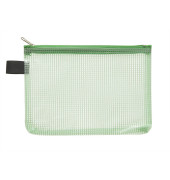 Reißverschlußtasche Mesh Bag PVC A6 173x118mm farblos/grün