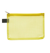 Reißverschlußtasche Mesh Bag PVC A6 173x118mm farblos/gelb