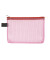 Reißverschlußtasche Mesh Bag PVC A6 173x118mm farblos/rot