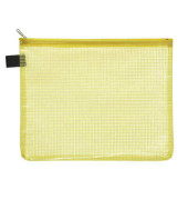 Reißverschlußtasche Mesh Bag PVC A5 244x190mm farblos/gelb
