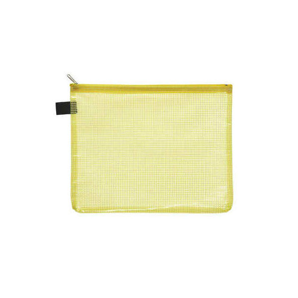4250037428070 - Reißverschlußtasche Mesh Bag PVC A5 244x190mm farblos gelb 4250037428070 40474-64 10 Stück