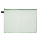 Reißverschlußtasche Mesh Bag PVC A4 347x262mm farblos/grün