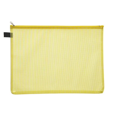 Reißverschlußtasche Mesh Bag PVC A4 347x262mm farblos/gelb