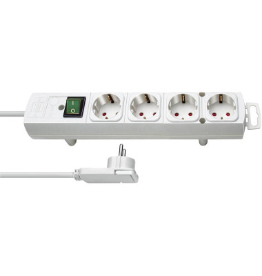 Comfort-Line Plus 4-fach Steckdosenleiste mit Schalter weiß 1153120100