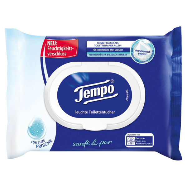 7322540907582 - Toilettenpapier feucht Sanft & Pur neutral 836196 1-lagig weiß 42 Blatt 7322540907582 42 Tuch 7322540907582 - Toilettenpapier feucht Sanft & Pur neutral 836196 1-lagig weiß 42 Blatt 7322540907582 42 Tuch