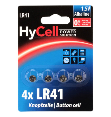 Knopfzellen LR41 1,5 V 1516-0025 Knopfzellen LR41 1,5 V 1516-0025