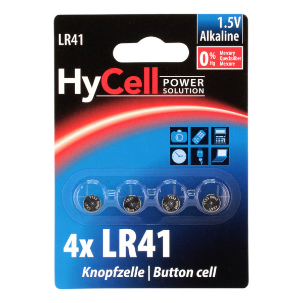 4013674025985 - Hycell Gmbh - HyCell Alkaline Batterie LR41 (15V) AG3 LR736 für Taschenrechner Klingel usw 4013674025985 - Hycell Gmbh - HyCell Alkaline Batterie LR41 (15V) AG3 LR736 für Taschenrechner Klingel usw