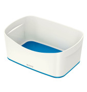 Aufbewahrungsbox MyBox 5257-40-36, 3 Liter, für A6, außen 246x160x98mm, Kunststoff perlweiß/blau