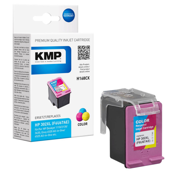 4011324211139 - Druckerpatrone H168CX 1746403 kompatibel zu HP 302XL color (cyan magenta gelb) 4011324211139 KMP 4011324211139 - Druckerpatrone H168CX 1746403 kompatibel zu HP 302XL color (cyan magenta gelb) 4011324211139 KMP