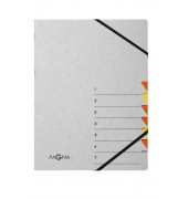 Ordnungsmappe Easy Grey 44307-12, 1-7, grau/orange, A4, 7 F&auml;cher