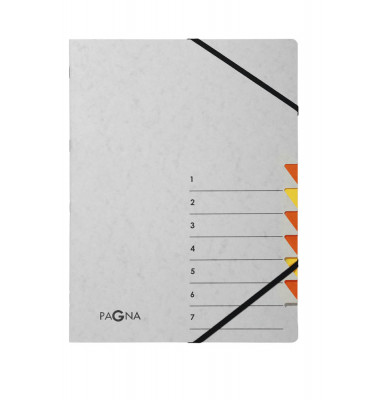 Ordnungsmappe Easy Grey 44307-12, 1-7, grau/orange, A4, 7 F&auml;cher