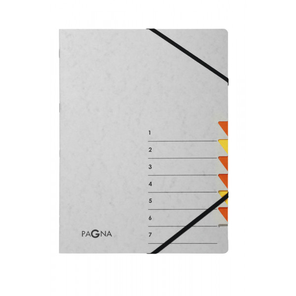 4013951014497 - Ordnungsmappe Easy Grey 44307-12 1-7 grau orange A4 7 Fächer 4013951014497 Pagna