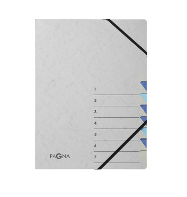 Ordnungsmappe Easy Grey 44307-02, 1-7, grau/blau, Din A4, 7 F&auml;cher