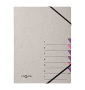 Ordnungsmappe Easy Grey 44307-10, 1-7, grau/rosa, A4, 7 F&auml;cher