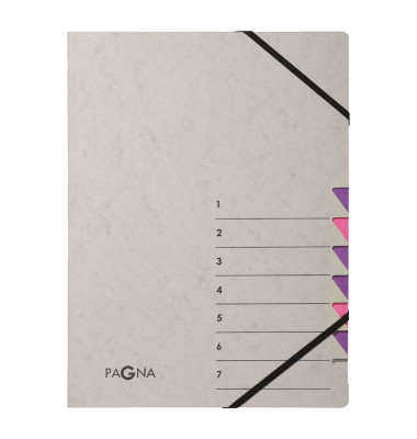 Ordnungsmappe Easy Grey 44307-10, 1-7, grau/rosa, A4, 7 F&auml;cher