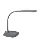 LED-Schreibtischlampe, grau, mit Standfuß, dimmbar