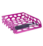 Briefablage Voronoi 0-555-11 unzerbrechlich A4 / C4 pink Kunststoff staplebar
