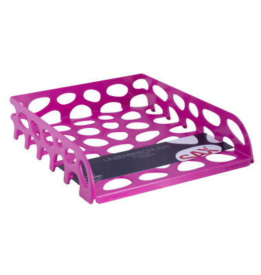 Briefablage Voronoi 0-555-11 unzerbrechlich A4 / C4 pink Kunststoff staplebar