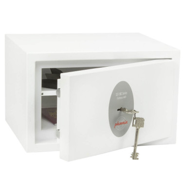 Tresor SS1181K Fortress 7 l 15kg signalweiß mit Doppelbartschloss Stahl