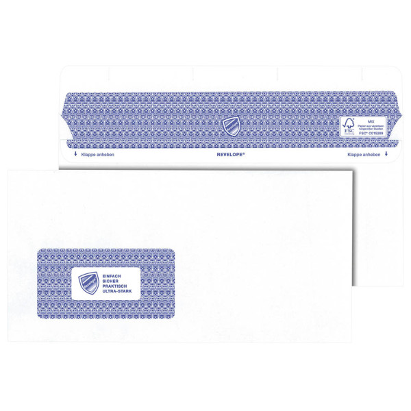 4003928014988 - Briefumschlag Revelope Professional 30051798 Din Lang+ (C6 5) mit Fenster selbstklebend 90g weiß 4003928014988 500 Stück