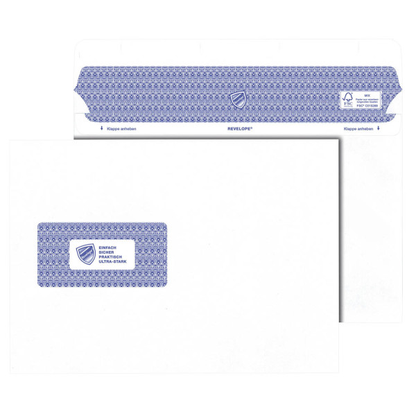 4003928749835 - Versandtaschen Revelope Professional 30053105 lange Seite offen C5 mit Fenster selbstklebend 90g offsetweiß 4003928749835  500 Stück
