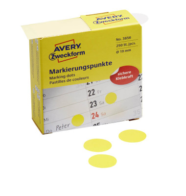 Markierungspunkte 3856, gelb, &Oslash; 19mm