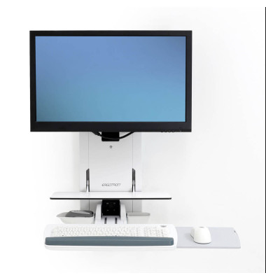 StyleView Vertical Lift Behandlungszimmer Monitor-Maus-Tastatur-Halterung weiß 61-080-062