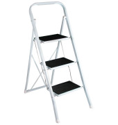 Tritthocker 75031, 1 x 3 Stufen, wei&szlig;, Stahl