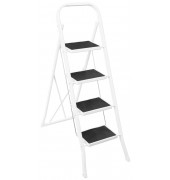 Tritthocker 75041, 1 x 4 Stufen, wei&szlig;, Stahl