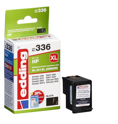 Druckerpatrone EDD-336 18-336 (kompatibel zu HP 301XL), schwarz, ca. 700 Seiten