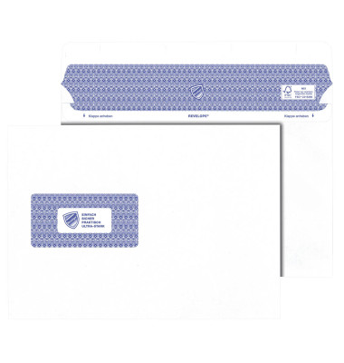 Versandtaschen Revelope Professional 30051816, C5, mit Fenster, selbstklebend, lange Seite offen, 90g, weiß