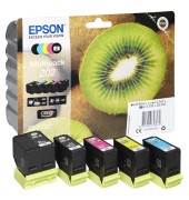 Druckerpatrone 202/T02E74 C13T02E74010 (kompatibel zu Epson 202), schwarz/fotoschwarz/cyan/magenta/gelb, ca. 1x 250 (schwarz), 1