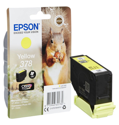 Druckerpatrone 378/T37844 C13T37844010 (378), gelb, ca. 360 Seiten