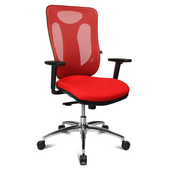 4014296548036 - Bürostuhl Sitness Net Pro 100 rot silber mit Armlehnen bis 110kg 4014296548036 Topstar 4014296548036 - Bürostuhl Sitness Net Pro 100 rot silber mit Armlehnen bis 110kg 4014296548036 Topstar