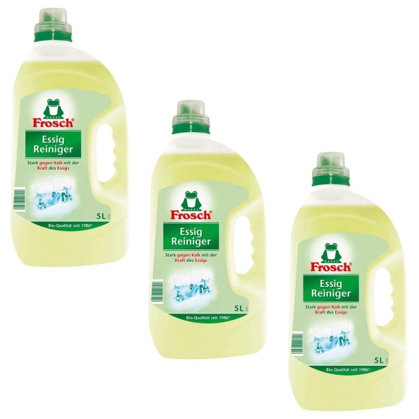 4001499115561 - Frosch Essigreiniger Küchenreiniger stark gegen Kalk Fett und Wasserflecken 5 l - Flasche 4001499115561 - Frosch Essigreiniger Küchenreiniger stark gegen Kalk Fett und Wasserflecken 5 l - Flasche